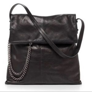 BOTKIER chain detail black leather bag